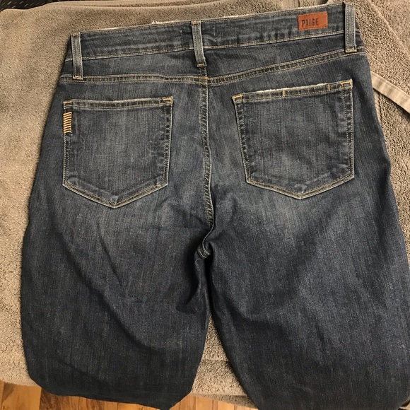 Paige Verdugo Crop Distressed Jeans, Sz 31 - Picture 7 of 8